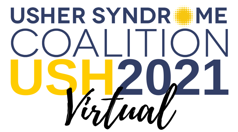 La imagen dice Usher Syndrome Coalition USH2021 Virtual