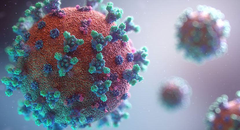 Imagen render de coronavirus