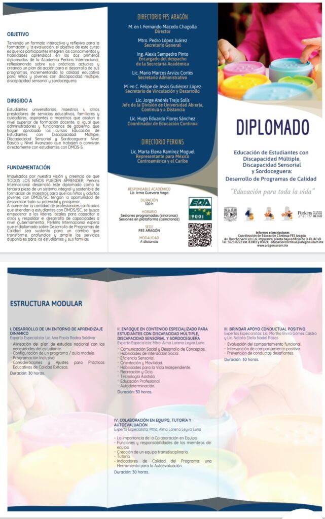 Folleto de diplomado de UNAM